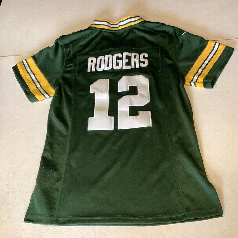 Nike On Field Aaron Rodgers #12 Green Bay Packers Jersey Youth Large - Picture 3 of 9